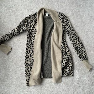 Animal print cardigan